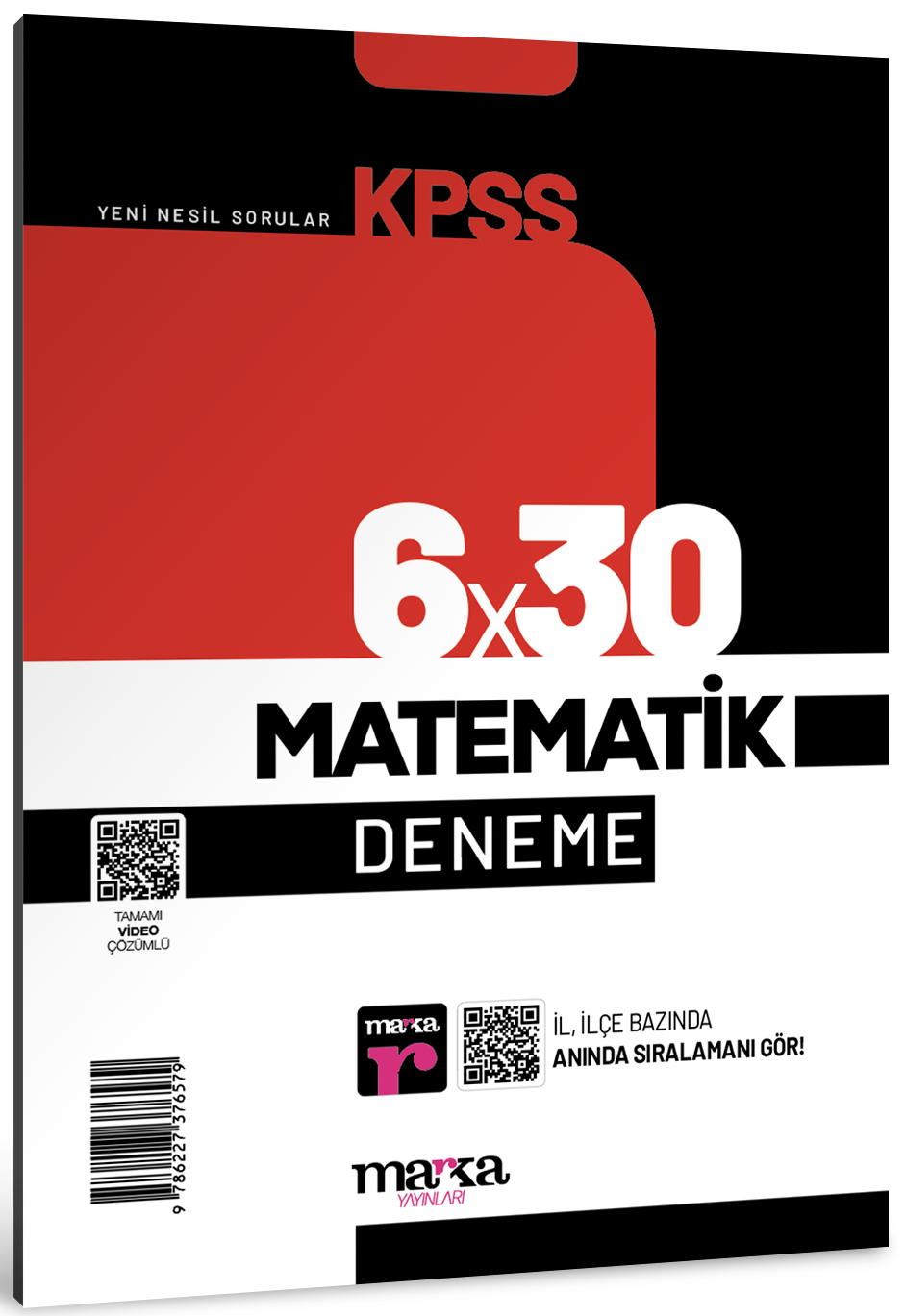 KPSS Matematik 6x30 Deneme Tamamı Video Çözümlü Marka Yayınları