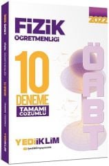 2022 ÖABT Fizik Öğretmenliği 10 Deneme Yediiklim Yayınları