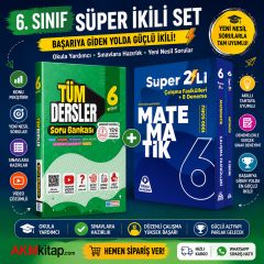 Evrensel İletişim 6. Sınıf Tüm Dersler ve Örnek Akademi Süper İkili Matematik Seti 2 Kitap