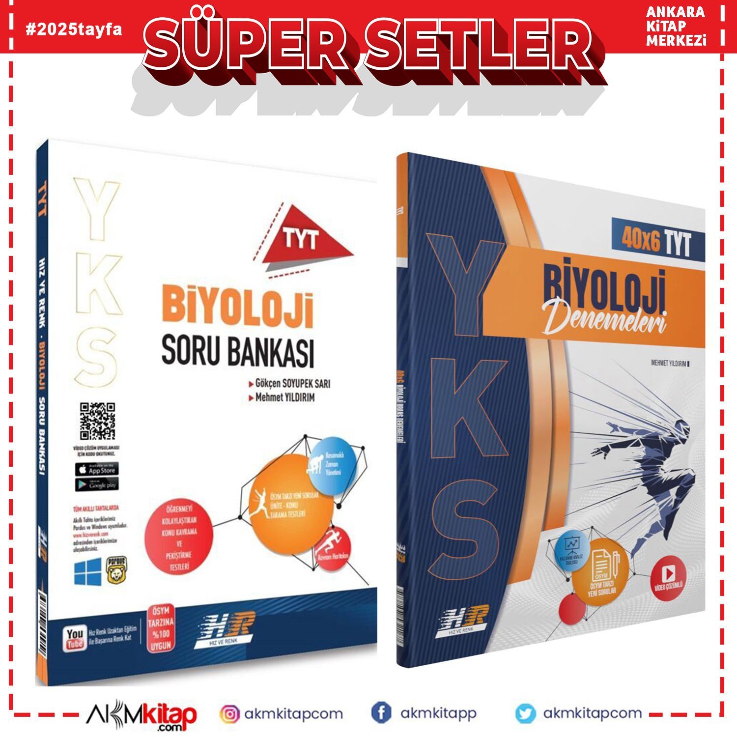 Hız ve Renk TYT Biyoloji Soru Bankası ve Deneme Seti 2 Kitap