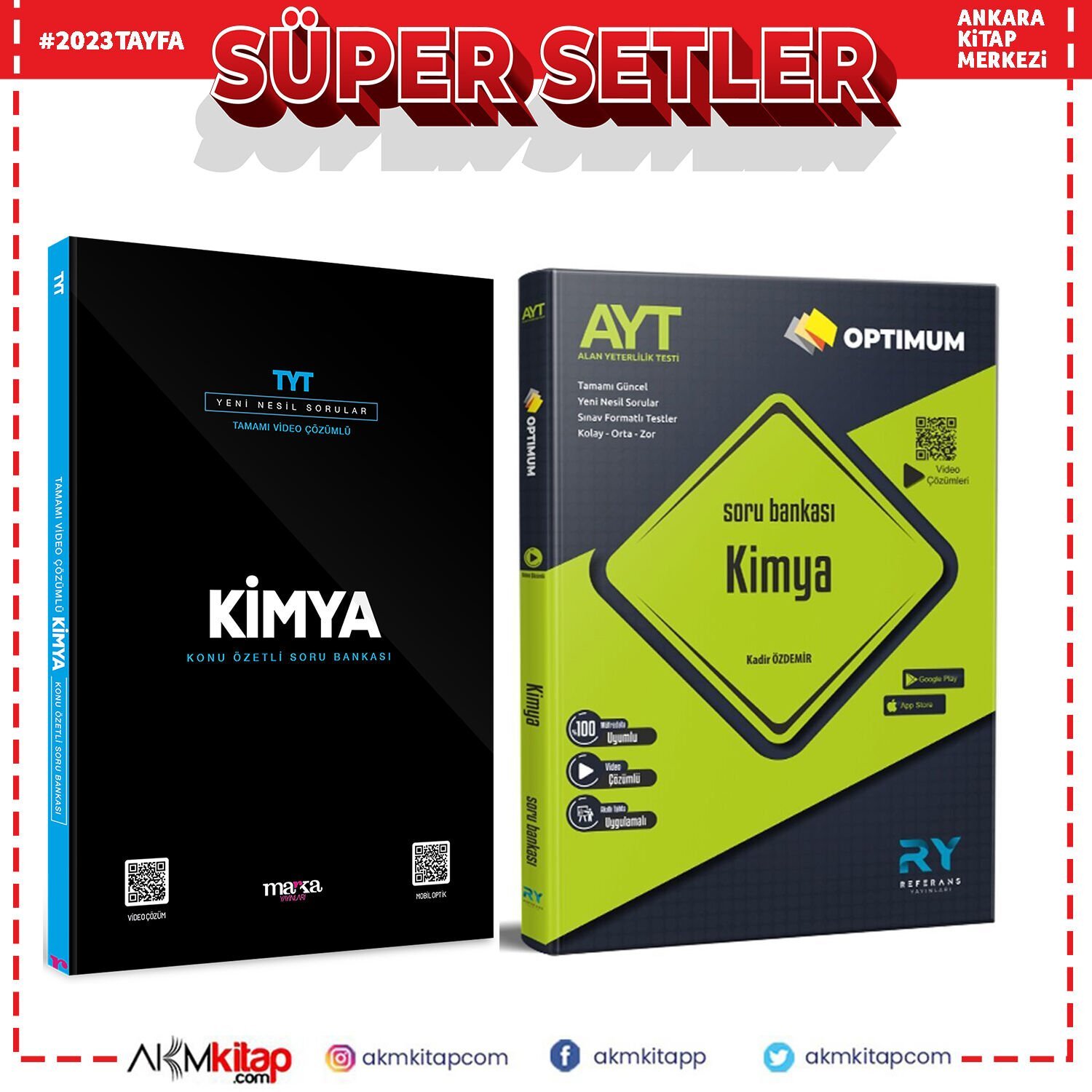 Marka TYT Kimya ve Referans AYT Kimya Soru Bankası Seti 2 Kitap