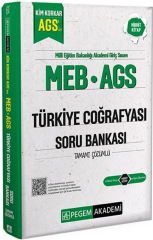 MEB AGS Kim Korkar Türkiye Coğrafyası Soru Bankası Tamamı Çözümlü Pegem Akademi
