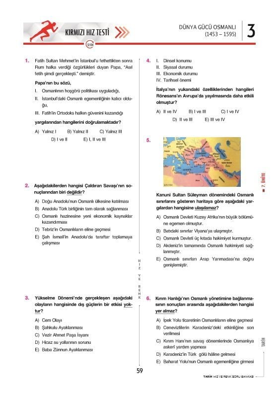 TYT Tarih Soru Bankası Hız ve Renk Yayınları