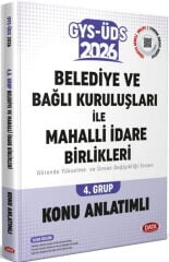 2026 Belediye ve Bağlı Kuruluşları İle Mahalli İdare Birlikleri GYS ÜDS 4. Grup Konu Anlatımlı Data Yayınları