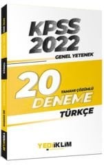 2022 KPSS Genel Yetenek Türkçe Tamamı Çözümlü 20 Deneme Sınavı Yediiklim Yayınları