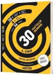 6. Sınıf Sosyal Bilgiler 30 Haftalık Kazanım Denemeleri Hız Yayınları