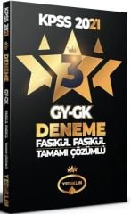 2021 KPSS Genel Yetenek Genel Kültür Tamamı Çözümlü 3 Yıldız 3 Fasikül Deneme Yediiklim Yayınları