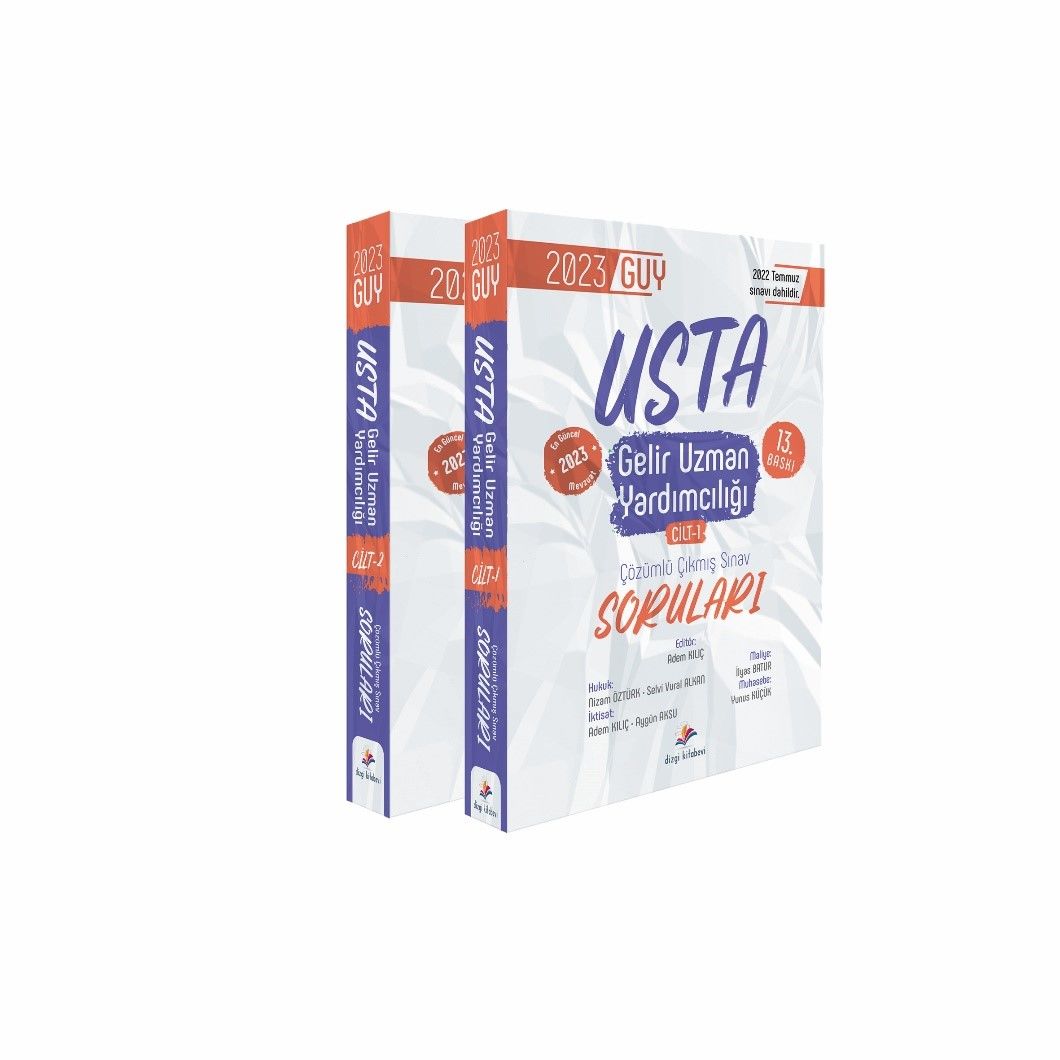 2023 Usta Guy(Gelir Uzman Yardımcılığı) Çıkmış Sorular Çözümlü Soru Bankası Dizgi Kitap