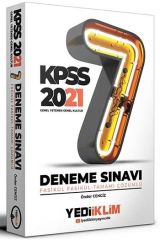 2021 KPSS Genel Yetenek Genel Kültür Tamamı Çözümlü Fasikül 7 Deneme Sınavı Yediiklim Yayınları