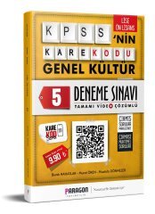 2020 Lise-Önlisans KPSS'nin KareKodu Genel Kültür Tamamı Video Çözümlü 5 Deneme Sınavı PARAGON YAYINCILIK