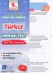 6. Sınıf Türkçe Yaprak Test YENİ Bulut Eğitim