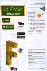 8. Sınıf Fen Bilimleri Efsane Çek Kopart Yaprak Test Açı Yayınları
