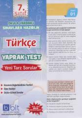 7. Sınıf Türkçe Yaprak Test YENİ Bulut Eğitim