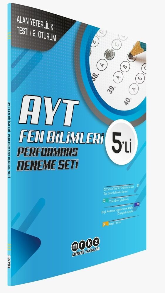 AYT Fen Bilimleri 5 li Performans Deneme Seti Merkez Yayınları