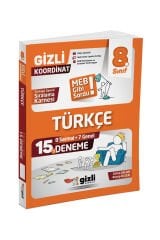 8. Sınıf Türkçe 15 li Deneme Gizli Yayınları