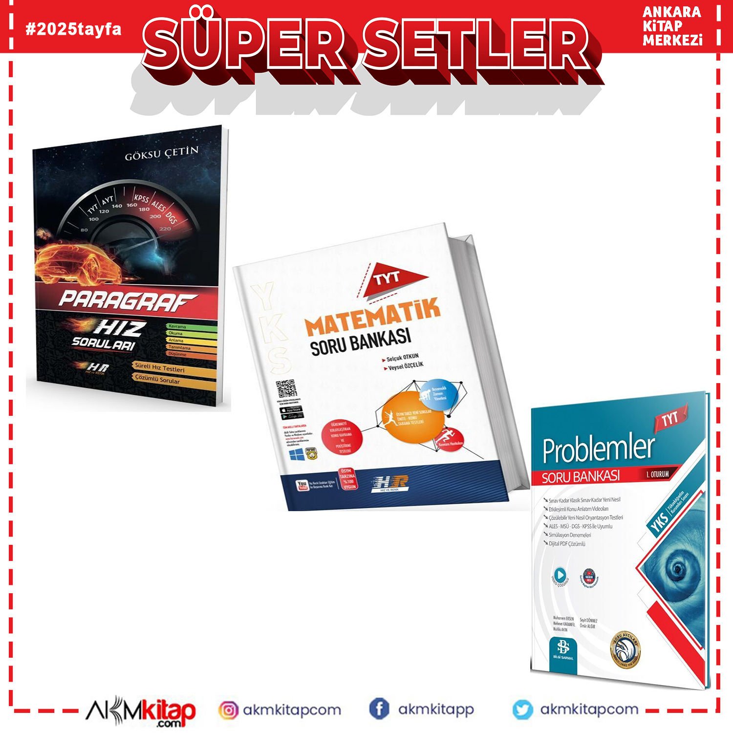 Bilgi Sarmal Problemler Hız ve Renk TYT Matematik ve Paragraf Soru Bankası 3 Kitap Set