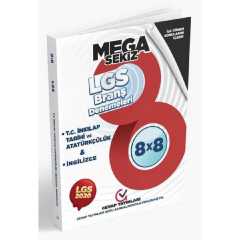 8.Sınıf LGS 1. Dönem T.C. İnkılap Tarihi ve Atatürkçülük İngilizce 8x8 Branş Denemeleri Cevap Yayınları