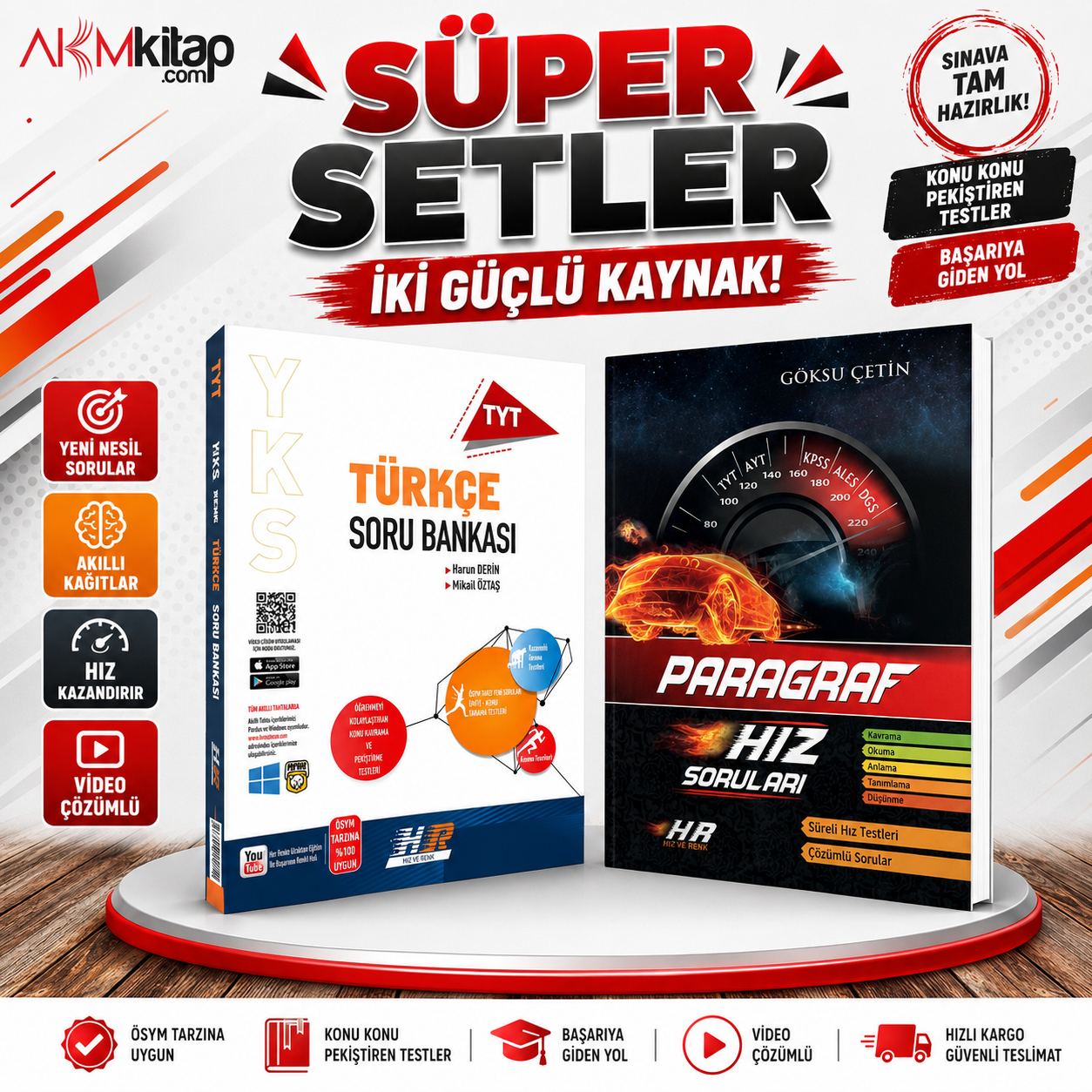 Hız ve Renk TYT Türkçe ile Paragraf Soru Bankası 2 Kitap Set