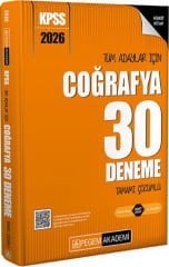 2026 KPSS Tüm Adaylar İçin Coğrafya 30 Deneme Tamamı Çözümlü Pegem Yayınları