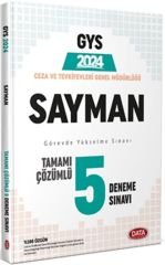 Ceza ve Tevkifevleri Sayman GYS Tamamı Çözümlü 5 Deneme Sınavı Data Yayınları