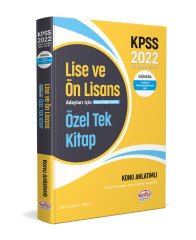 2022 KPSS Lise ve Ön Lisans Adayları İçin Özel Tek Kitap Konu Anlatımlı Editör Yayınları