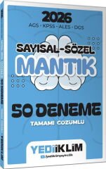 2026 AGS KPSS ALES DGS Sayısal Sözel Mantık Tamamı Çözümlü 50 Deneme Yediiklim Yayınları
