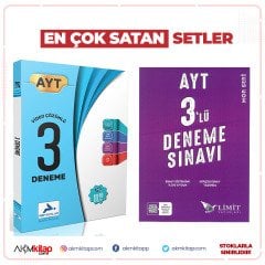 Paraf Yayınları AYT Fasikül 3 Deneme ve Limit Yayınları AYT 3 Mor Seri Deneme Seti 2 Kitap