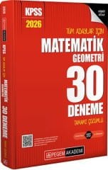 2026 KPSS Tüm Adaylar İçin Matematik Geometri 30 Deneme Tamamı Çözümlü  Pegem Yayınları