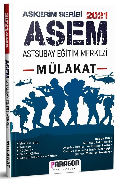 2021 ASEM Astsubay Eğitim Merkezi Mülakat Hazırlık Kitabı Paragon Yayıncılık