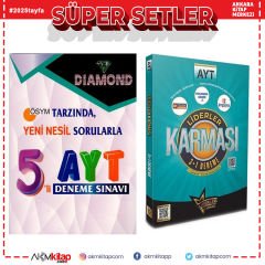 Liderler Karması AYT 3 + 1 ve Gür Yayınları AYT Dıamond 5 li Deneme Seti 2 Kitap