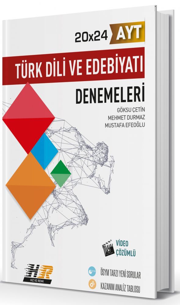 AYT Türk Dili ve Edebiyatı 20x24 Denemeleri Hız ve Renk Yayınları