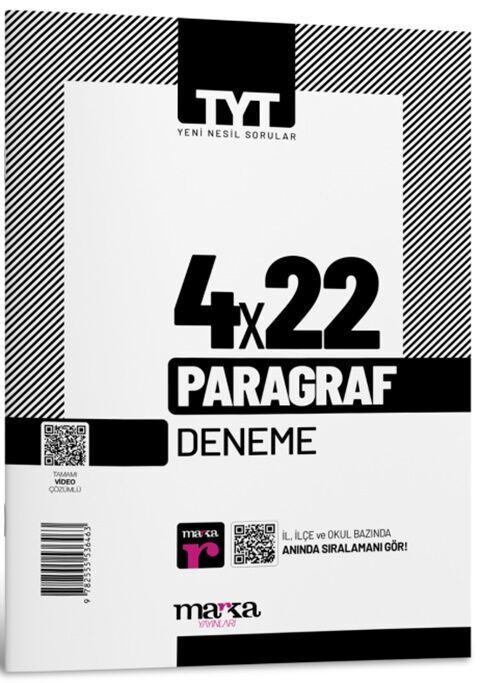 TYT Paragraf 4x22 Deneme Tamamı Video Çözümlü Marka Yayınları