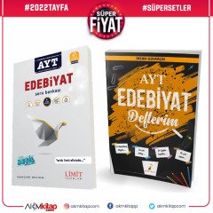 Pelikan Yayınları AYT Edebiyat Defterim ve Limit Yayınları AYT Edebiyat Soru Bankası 2 Kitap Set