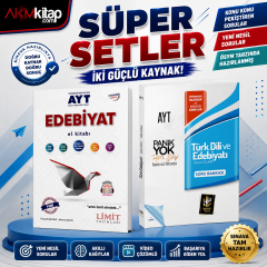Limit Yayınları AYT Edebiyat El Kitabı ile AYT Türk Dili ve Edebiyatı Soru Bankası Panik Yok 2 Kitap Set