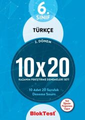 6. Sınıf 2. Dönem Türkçe 10x20 Deneme Seti Bloktest Yayınları  Bloktest Yayınları