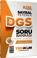 2025 DGS Sayısal Yetenek Tamamı Çözümlü Soru Bankası Yediiklim Yayınları