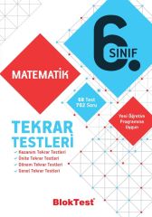 6. Sınıf Matematik Tekrar Testleri Bloktest Yayınları