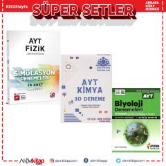 3D AYT Fizik Çöz Kazan Kimya ve Aydın Biyoloji Deneme Seti 3 Kitap