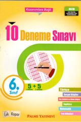 6. Sınıf 10 lu Deneme Sınavı Palme Yayınları