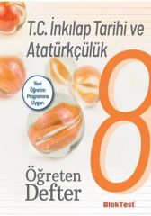 8.Sınıf T.C. İnkılap Tarihi ve Atatürkçülük Öğreten Defter Tudem Yayınları