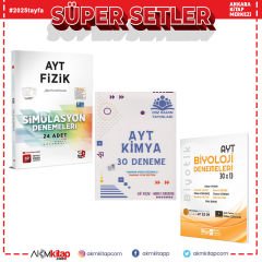 3D AYT Fizik Çöz Kazan Kimya ve Biyotik Biyoloji Deneme Seti 3 Kitap