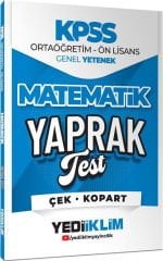 2026 KPSS Ortaöğretim Önlisans Matematik Çek Kopart Yaprak Test Yediiklim Yayınları