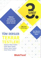 3. Sınıf Tüm Dersler Tekrar Testleri Bloktest Yayınları