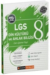 8. Sınıf LGS Din Kültürü ve Ahlak Bilgisi Ders İşleme Föyü Pegem Akademi Yayınları