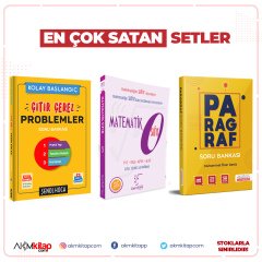 Şenol Hoca Çıtır Çerez Problemler Karekök Matematik Sıfır ve Ankara Kitap Merkezi Paragraf Soru Bankası 3 Kitap Set
