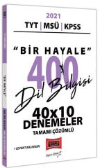 2021 TYT MSÜ KPSS Bir Hayale 400 Dil Bilgisi 40 x10 Tamamı Çözümlü Denemeler Yargı Yayınları
