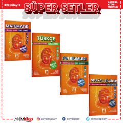 Mozaik 6.Sınıf Matematik Türkçe Fen ve Sosyal Bilimler Soru Bankası Seti 4 Kitap
