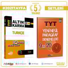 Altın Karma TYT Türkçe Deneme ve Kariyer Meslek TYT Paragraf Denemesi Seti 2 Kitap