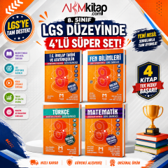 Mozaik 8.Sınıf Türkçe Matematik Fen ve İnkılap Tarihi Soru Bankası Seti 4 Kitap