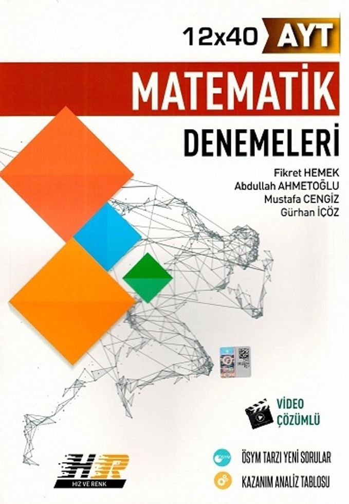 AYT Matematik 12x40 Denemeleri Hız ve Renk Yayınları